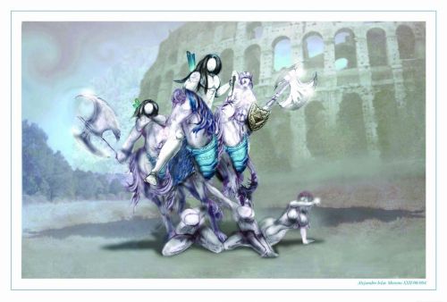 Fotografia de Islas - Galeria Fotografica: Ilustracin Ertica - Foto: TRIADA DE GUERREROS