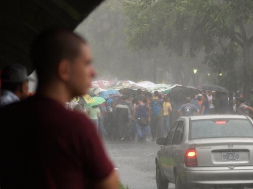 Fotografia de Fernando - Galeria Fotografica: Manifestaciones en Venezuela - Foto: Ni la lluvia los detiene