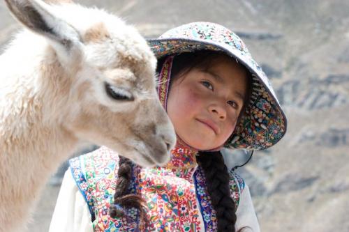 Fotografia de RobertoG.Poza - Galeria Fotografica: Naturaleza del Per�. - Foto: Ni�a con vicu�a