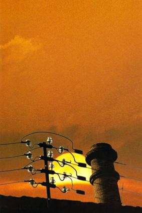 Fotografia de J. A. Carmona - Galeria Fotografica: Xemeneies de Sabadell - Foto: Vapor de Cal Molins 1995