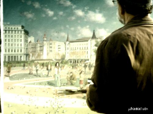 Fotografia de paharo - Galeria Fotografica: lineas, planos, vistas, puntos - Foto: el pintor, su cuadro, su vida