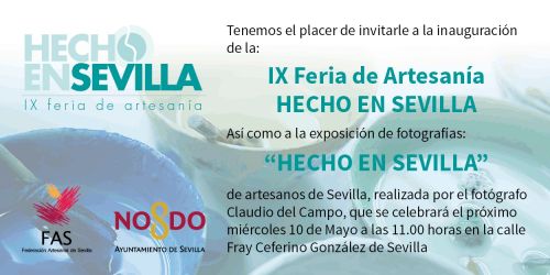 Fotografia de Claudio del Campo - Galeria Fotografica: Exposicion sobre artesanos de Sevilla - Foto: Invitacion inauguracion
