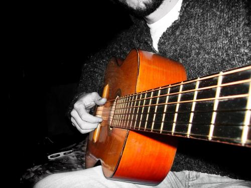 Fotografia de claudio P. F - Galeria Fotografica: mis comienzos - Foto: mi guitarra y yo