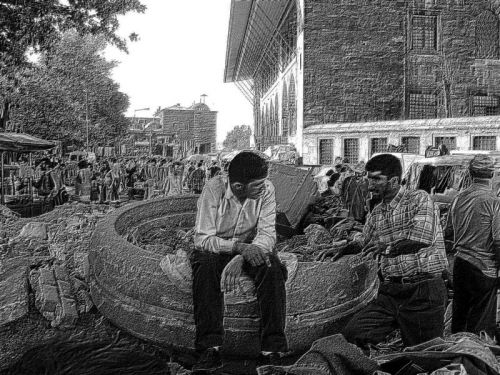 Fotografia de Gustavo  Lucchetti - Galeria Fotografica: Mis Obras - Foto: Charla en mercado Turco