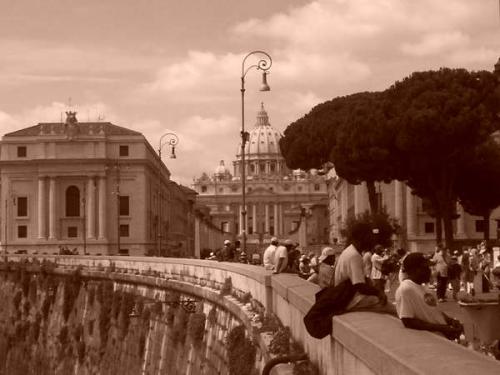 Fotografia de Luis Eliezer - Galeria Fotografica: Viajes - Foto: Puente frente a Castello Sant Angelo (Roma)