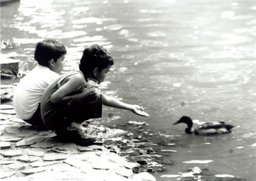 Fotografia de Hugo Velarde - Galeria Fotografica: Viajes - Foto: Ni�os al pie de la laguna