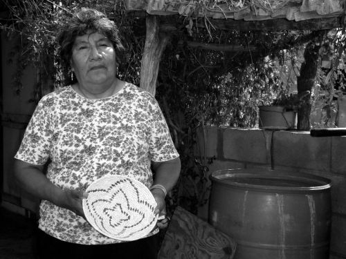 Fotografia de Guillermo Castillo Ramrez - Galeria Fotografica: Rostros de arena, los Oodham del desierto de Altar - Foto: Doa Josefina, El Cubabi, Mxico. 