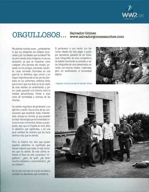 Fotografia de Salvador Gomez Sanchez - Galeria Fotografica: Segunda Guerra Mundial. - Foto: Articulo en el numero tres de la revista WW2 Globa