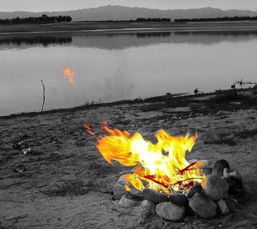 Fotografia de Plutak - Galeria Fotografica: negro con blanco y color - Foto: fuego vivo