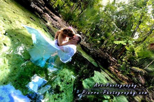 Fotografia de Pierre Visual Studio - Galeria Fotografica: TRASH THE DRESS en Cenote - RIVIERA MAYA - Mexico - Foto: 