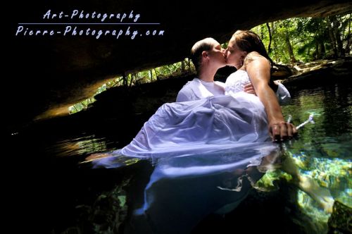 Fotografia de Pierre Visual Studio - Galeria Fotografica: TRASH THE DRESS en Cenote - RIVIERA MAYA - Mexico - Foto: 