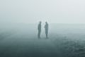 Fotos de Evelio Alonso Fuentes -  Foto: Dinamarca - Amigos conversando en la niebla.