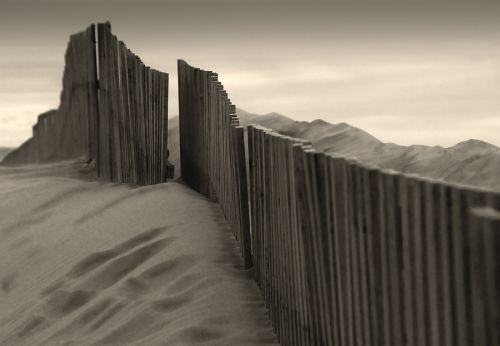 Fotografia de ACuellar - Galeria Fotografica: Miradas en blanco y negro - Foto: Valla y dunas