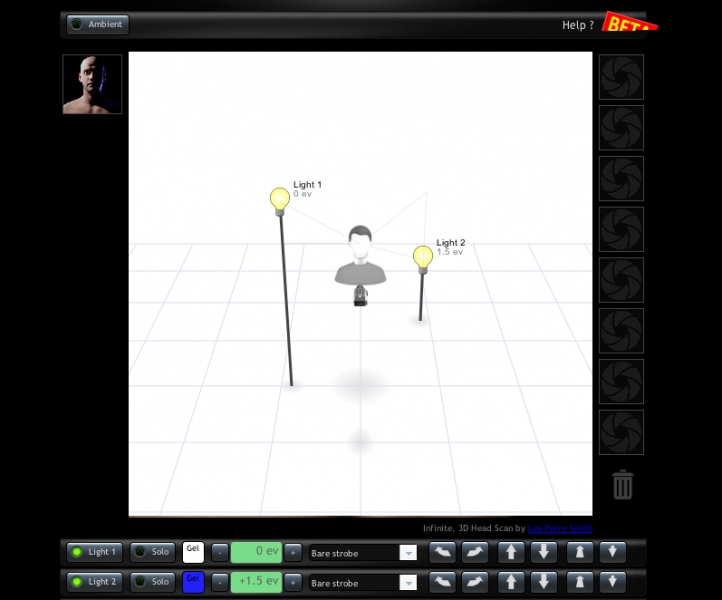 Simulador virtual de iluminacion