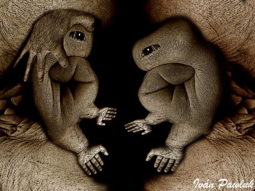 Fotos mas valoradas &raquo; Foto de Ivan Pawluk - Galer&iacute;a: MANOS SURREALISTAS - Fotograf&iacute;a: EN EL VIENTRE